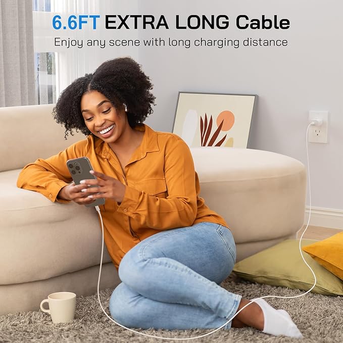 30W USB C i Phone 16 15 Charger Fast Charging,2PACK Wall Charger for iPhone 16 15 Pro Max Charger Cord 6.6FT Fast Type C Charger Block for iPhone 16/16 Pro/15 Plus/15 Pro/15 Pro Max,i Pad Pro/Air/Mini