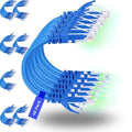 Rapink Patch Cables Cat6 1ft (48 Pack), Ethernet Patch Cable 10G, Cat 6 Patch Cable for Patch Panel to Switch, Flexiable Cat 6 Ethernet Cable with Gold Plated Blue