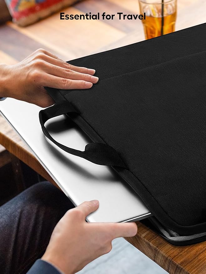 EVICIV Laptop Sleeve Case 22 inch, 360° Protective Laptop Carrying Case Computer Cover Bag with Handle for 20-22 inch Desktop, Portable Monitor, Notebook, Large Travel Briefcase Handbags(Black)