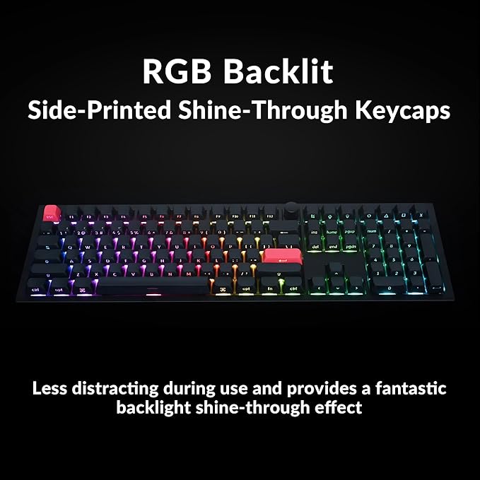 Keychron Q6 Max QMK/LAUNCHER Wireless Bluetooth/2.4 GHz/USB-C Wired Custom Mechanical Keyboard, Full Size Programmable Knob RGB Backlit Hot-Swappable Gateron Brown Switch for Mac Windows Linux - Black