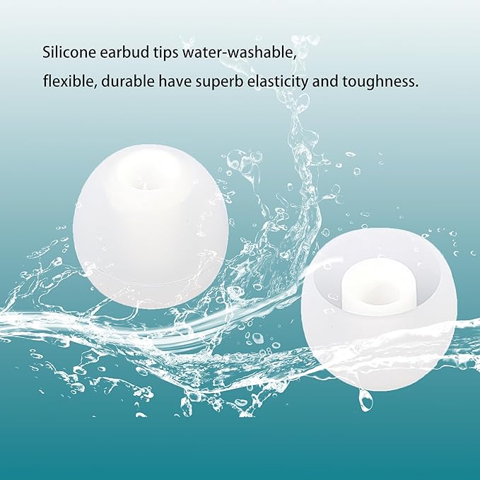 Silicone Replacement Earbud Tips Earbud Caps Fit Most in-Ear Earbuds(Inner Hole 3.8mm -5.1mm) Headphone Ear Tips Earbud Covers 9 Pairs S M L