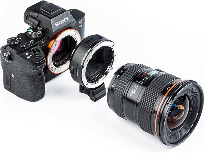 VILTROX EF-E5 Lens Mount Adapter EF/EF-S to E-Mount Auto Focus Lens Converter Ring Compatible with Canon EF/EF-S Lens to Sony E Mount A9 A9II A9III A7V A7IV A7III A7II A7 a6700 a6600 a6400
