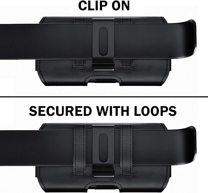 DeBin Case for Samsung Galaxy S25+ Plus, 5G S24+ S23+, S22+, S21+, S20+ S10+ S8+ S9+, S23 FE, S21 FE, A20, A30, Cell Phone Belt Holster Clip Carrying Pouch Holder Cover (Fits Otterbox Commuter) Black