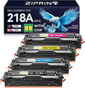 218A Toner Cartridges 4 Pack with Chip - 3301fdw Compatible Replacement for HP 218X 218A Color Laserjet Pro MFP 3301fdw 3301sdw 3201dw 3301cdw Printer High Yield W2180A (Black Yellow Magenta Cyan)