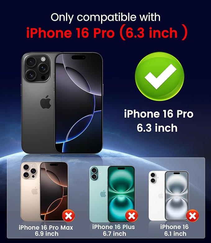 Magnetic for iPhone 16 Pro Case [Compatible with MagSafe][Built-in Camera Lens Protector] Slim Soft Silicone Bumper Shockproof Metallic Luster Phone Case (Purple)