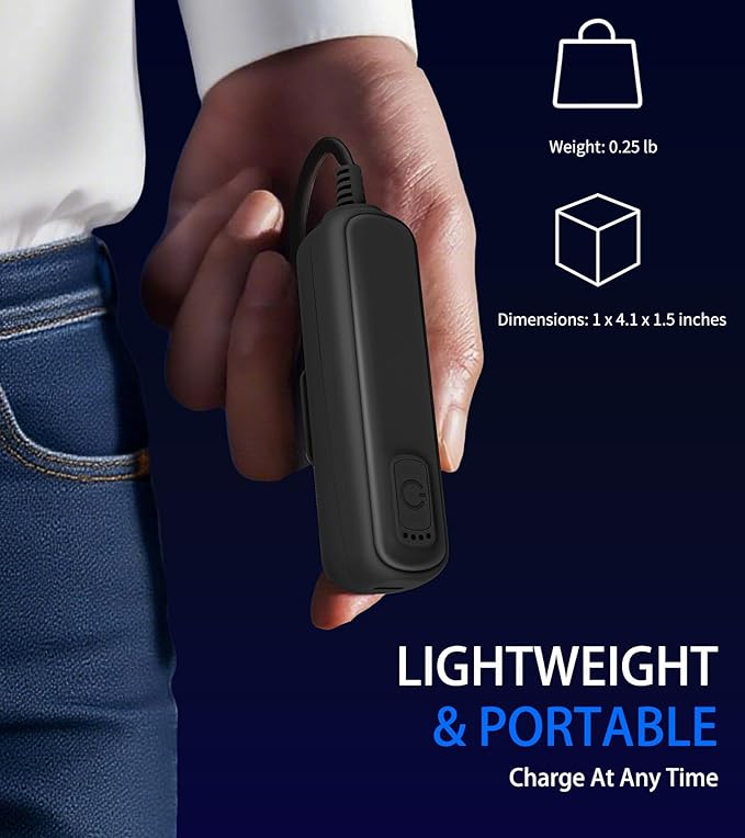 Battery Pack for Meta/Oculus Quest 3S/3/2,5000mAh Battery VR Charger, Extend 2-4 Hours Playtime, Lightweight Fast Charging VR Headset Safe Power Bank for Meta Quest 3S/3/2 Accessories