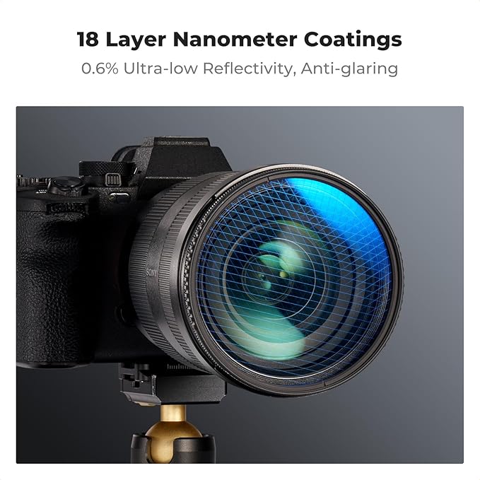 K&F CONCEPT 72mm Star Filters Kit (3pcs) 4 Points 6 Points 8 Points Cross Screen Starburst Filters Set -18 Layer Coating Ultra Slim Optical Glass Camera Lens Filter with 3 Cleaning Cloth