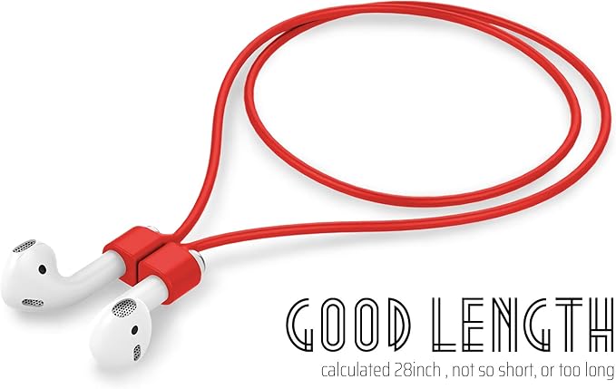 Ultra Strong Magnetic Airpod Pro Strap Anti-Lost Cord Sports Lanyard Compatible with Airpods 3rd 2nd Generation Pro 3 2 1 (3 Red)