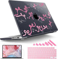 Tuiklol for MacBook Pro 14 Inch Case 2024-2021 Release M4 A3112 A3401 A3185/M3 A2918 A2992/M2 A2779/M1 A2442 Pro/Max,Hard Shell Case with Keyboard Cover & Screen Protector for Touch ID,Bow-2