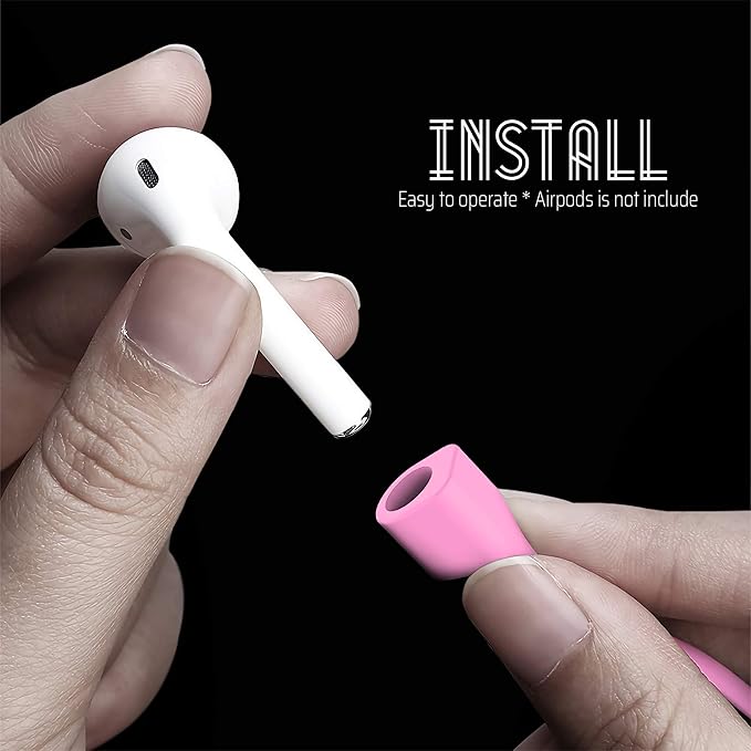 Ultra Strong Magnetic Airpod Pro Strap Anti-Lost Cord Sports Lanyard Compatible with Airpods 3rd 2nd Generation Pro 3 2 1 (Pink)