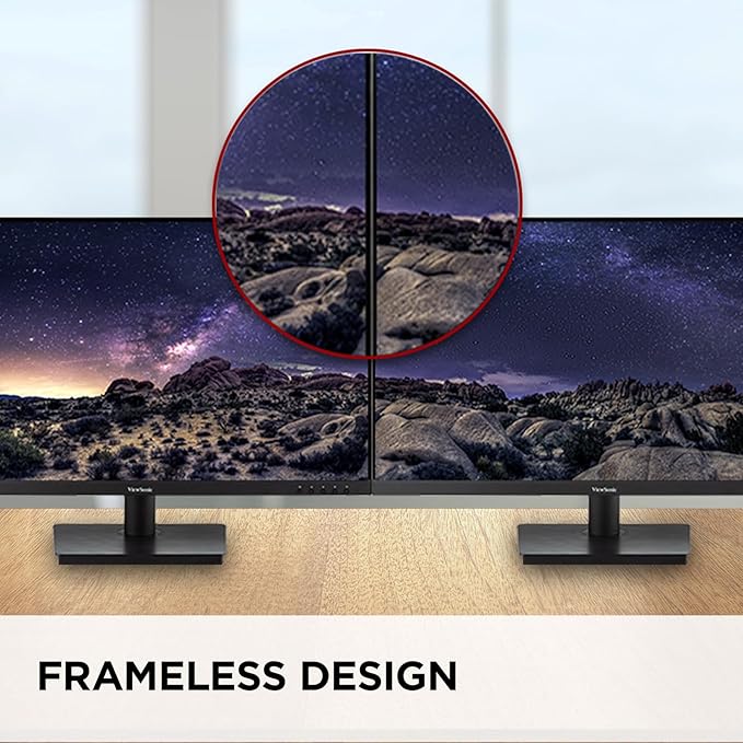 ViewSonic VA3209M 32 Inch IPS Full HD 1080p Monitor with Thin Bezels, 75Hz, Eye Care, HDMI, VGA Inputs for Home and Office