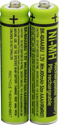 2 BK-40AAABU 1.2V 400mAh Battery Packs for Panasonic BK40AAABU Highpower Corun Cordless Phone