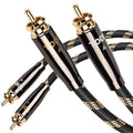 TODN High End RCA Cables for Audiophile 2 RCA Male to Male Stereo Audio Cable with Dual Shielded for HiFi Home Theater (4.9ft/1.5m, 1 Pair)