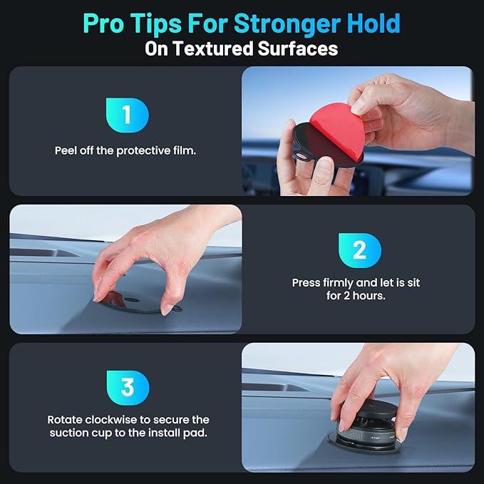Magnetic Phone Holder for Car, Suction Cup Phone Mount, Foldable Vacuum Magnetic Phone Holder with Adjustable Swivel Lock, 360°Adjustable Phones Stand for All Smartphones,Cars, Trucks,Home,Gym
