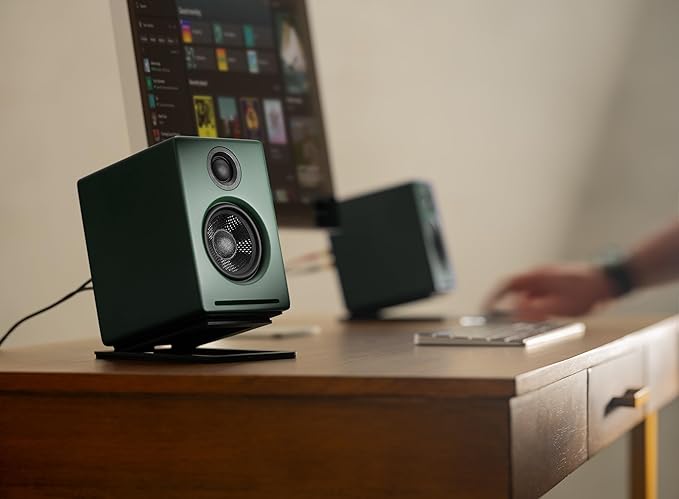 Audioengine A2+ Desktop 24 Bit Limited Edition Wireless Bluetooth Desktop Speakers - 60W Computer Speakers for Music and Gaming Accessories