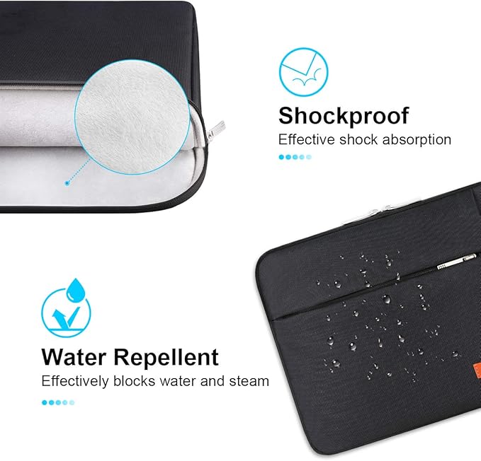 Lacdo 13 inch Laptop Sleeve Case for 13 inch New MacBook Air M4 A3240 2025, M3 A3113, M2 A2681, M1 A2337 | 13" MacBook Pro M2/M1 A2338 A2251 A2289 | 13" iPad Air M3/iPad Pro M4 Computer Bag, Black