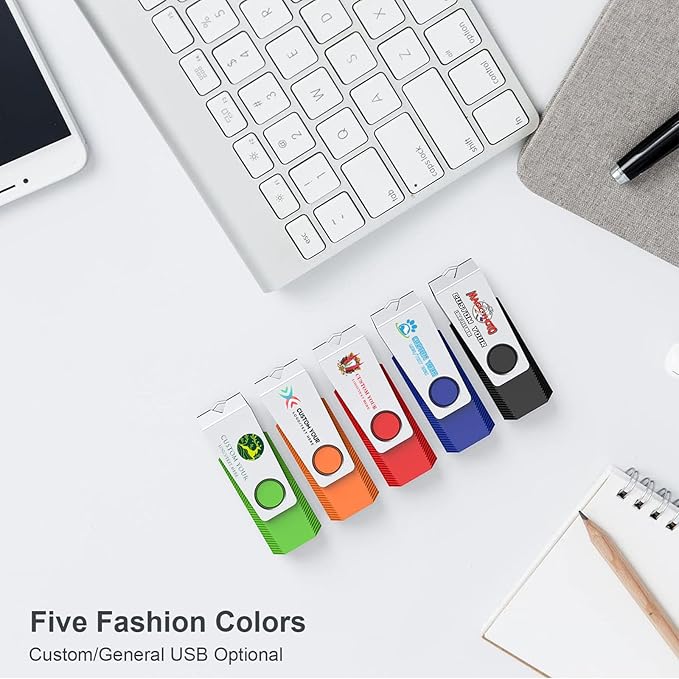 1GB Flash Drives 100 Pack, Wooolken USB 2.0 Thumb Drive with Lanyards Bulk USB Drive Pen Drives for Weddings,Office, School, Data Storage Backup