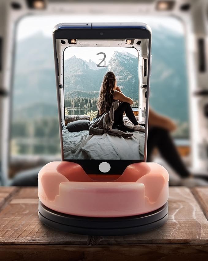 GoDonut – Phone Stand 360 Swivel – Cell Phone Holder + iPad Stand Desk Organizer - Compatible with Tablet, iPhone, Kindle & Most Smartphones – Hunter Green