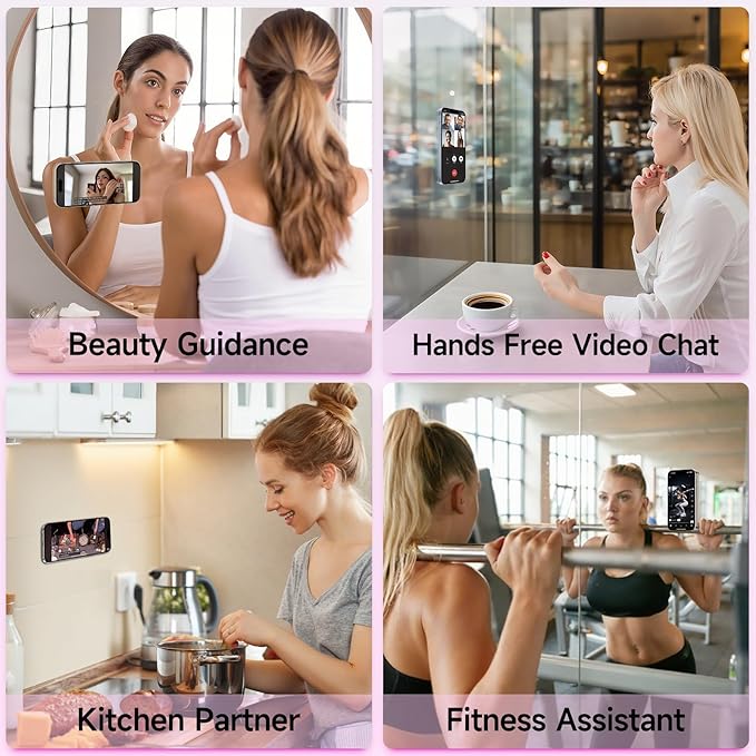 Silicone Suction Phone Case Mount, Non Slip Suction Cup Phone Mount, Phone Accessories Holder for Selfies and Videos, Translucent