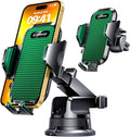 VANMASS [Pro Version] Universal Car Phone Mount [Super Suction Cup] Dashboard Phone Holder, Handsfree Windshield Dash Vent Phone Holder Car, Compatible for iPhone 16 15 14 13 Samsung LG & Truck,Green