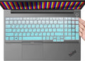CaseBuy Keyboard Cover for 2022 15.6" Lenovo ThinkPad E15 Gen 4 3 2 T15 L15 T15p Gen 3 2 1 L15 P51s P52 P52s P53 P72 P73/ThinkPad E580 E590 E595 L580 L590/ThinkPad T570 T575 T580 T590, Gradual Mint