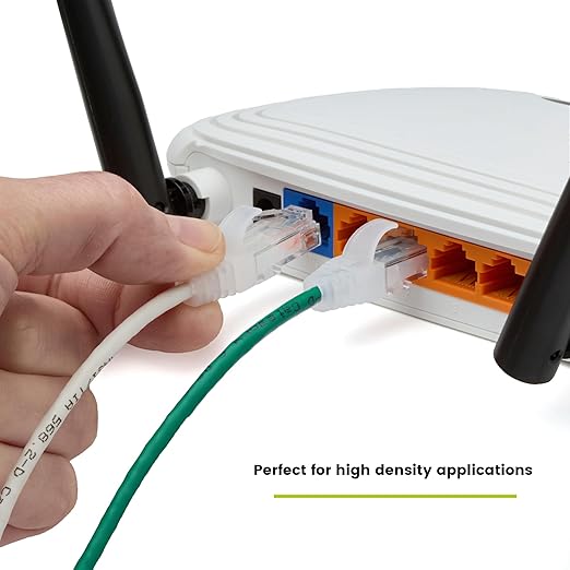 TRUECABLE Cat6 Component Rated Patch Cable, Unshielded (U/UTP), 2ft, Green, 28AWG Solid Copper, Snagless 10G High-Speed Ethernet Cable, PoE++ 4PPoE 100W, UL Listed, RoHS-3, 5 Pack