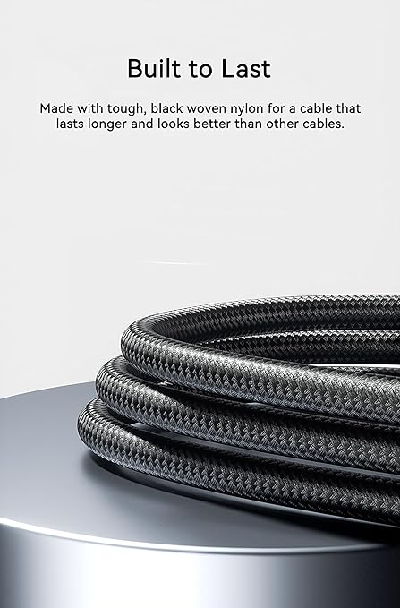 (3.3FT, 2Pack) Black CarPlay iPhone Charger Cable MFi Certified USB to USB C Cable for Apple iPhone 16 Pro Max, Premium Woven USB-A to Type C Cord for iPhone 15 Pro Max/15Plus/16 Pro/16 Plus/16, iPad