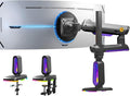 RGB Gaming Monitor-Arm for Flat/Ultrawide/Curved Monitors 32 to 60 inch, Heavy Duty Stand Load up to 20 kg, VESA 75/100 mm Monitor Mount G80
