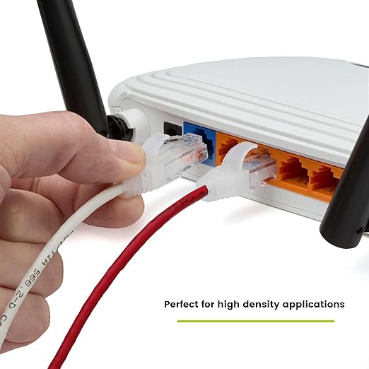 TRUECABLE Cat6 Component Rated Patch Cable, Unshielded (U/UTP), 7ft, Red, 28AWG Solid Copper, Snagless 10G High-Speed Ethernet Cable, PoE++ 4PPoE 100W, UL Listed, RoHS-3, 5 Pack