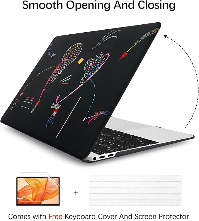 Compatible with MacBook Pro 13 inch Art Case Skin, 2022, 2021, 2020-2016 Release A1706/A1989/A2159 Slim Frosted Hard Shell with Keyboard Cover & Screen Protector (Two Sides by Wassily Kandinsky)