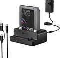M.2 NVMe & SATA SSD/HDD Hard Drive Docking Station, ICY BOX USB-C 10Gbps M.2 NVMe&SATA Cloner&Reader, Dual Bay Hard Drive cloner for 2.5"/3.5" SSD&HDD Hard Drives, 2 Way Offline Cloning Clone Station