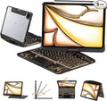 Transparent Case with Keyboard iPad Air (M3/M2,2025/2024) 11 Inch,Compatible 10.9" iPad Air 5th/4th & 11" iPad Pro 4/3/2/1,7-Color Backlit,Wireless Keyboard, 360°Rotating,with trackpad,Black