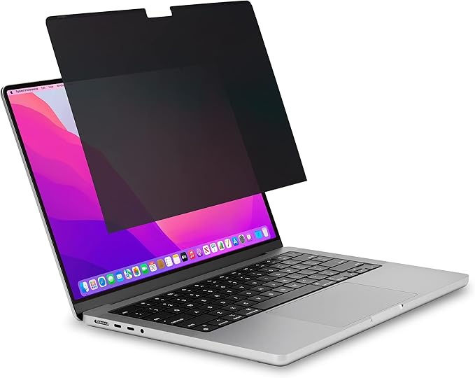 Kensington MP14 Magnetic MacBook Pro Privacy Screen for 14 inch MacBook Pro (2021-2024, M1, M2, M3, M4, Pro, Max), Removable Laptop Privacy Screen, Anti Glare Blue Light MacBook Mac Screen Protector