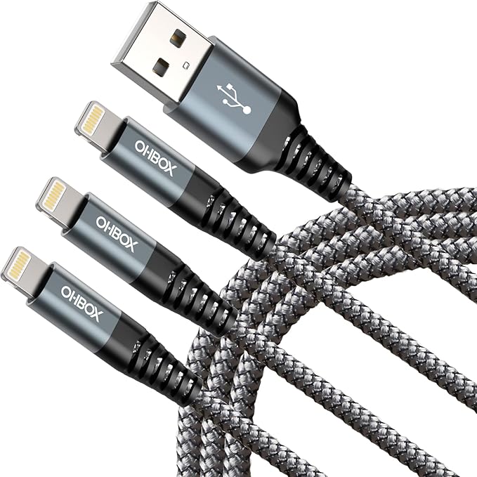 iPhone Charging Cable 6FT, 3Pack [Apple MFi Certified] USB to Lightning Cables Fast Charging, iPhone Charger Cord iPhone USB Cable Compatible with iPhone 14 13 12 11 Pro Max Plus 8 7 6 iPad and More