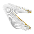 Cat6a Patch Cables 2ft (24 Pack) Slim, Cat6 Ethernet Patch Cable Pure Copper, Flexible Cat 6 Patch Cable 550MHZ 10G, Space-Saving Cat 6A Network Cables for Patch Panel, White