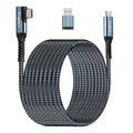 Kuject Link Cable 20FT Compatible for Quest 3S/3, Quest 2/Pro, Pico 4, Nylon Braided Accessories for Rift S/Steam VR Games, USB 3.0 Type C to C High Speed Data Transfer Charging Cord for Gaming PC