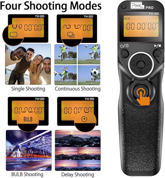 Wireless Remote Shutter Compatible for fujifilm, PIXEL TW-283 90 Remote Shutter Release 2.4G Wireless Timer Remote Control Compatible for Fuji Cameras