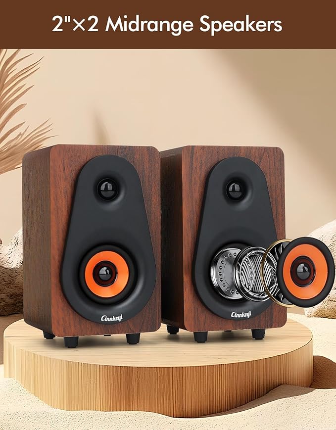 2.1 Computer Speakers with Subwoofer, Stereo Mid-High Dual Speakers, Bluetooth/USB Dual Mode PC Speakers, Volume Knob Control, Desktop Sound System for Laptop/PC/Tablet