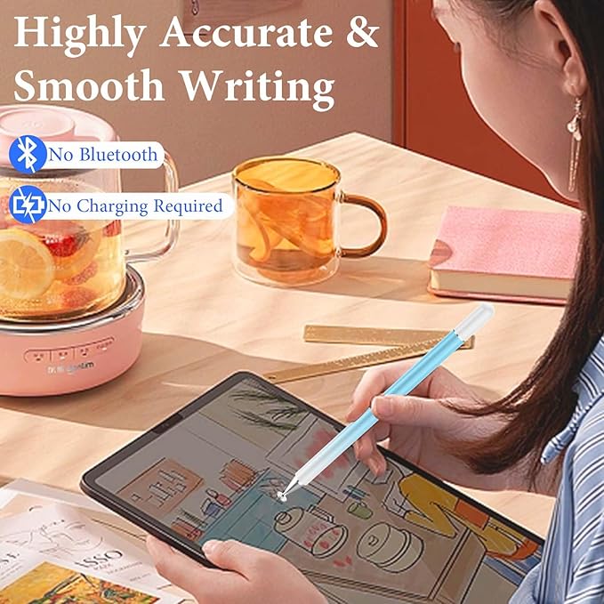 2 in 1 Magnetic Disc Stylus Pen for Touch Screens, Compatible with iPhone/iPad/Android/Microsoft/Surface All Capacitive Touch Screens