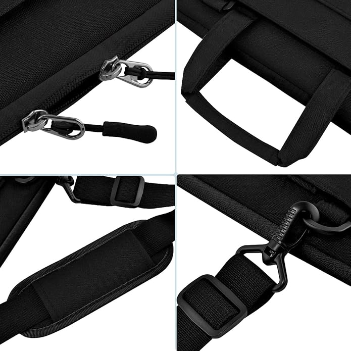 Universal Laptop Shoulder Bag 13-17.3 Inch Shockproof Briefcase with Multi-Pockets & Adjustable Strap for MacBook Pro/Air