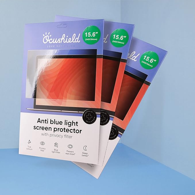 Ocushield 27” (16:9) Anti Blue Light Screen Protector with Privacy Filter for Laptops and Computer Monitors - Anti-Glare - Easy Install - Anti-Fingerprint - Reduce Eye Fatigue (598 x 337 mm)