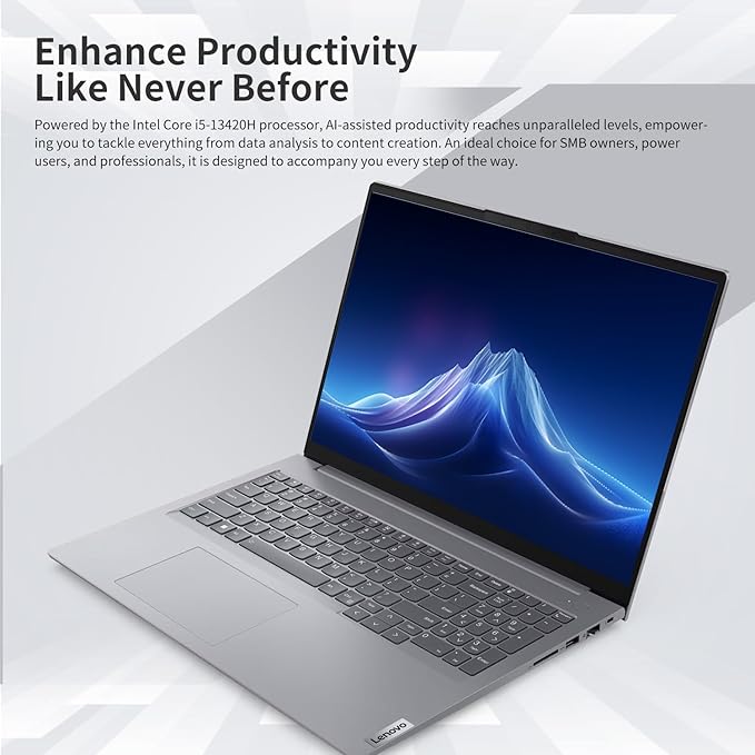 Lenovo ThinkBook 16 Business Laptop, 16" FHD+ Display, 8-Core Intel i5-13420H, 32GB DDR5 RAM, 1TB SSD, HDMI, SD Card Reader, Wi-Fi 6, Windows 11 Pro, Bundle with Targus USB-C 100W Docking Station