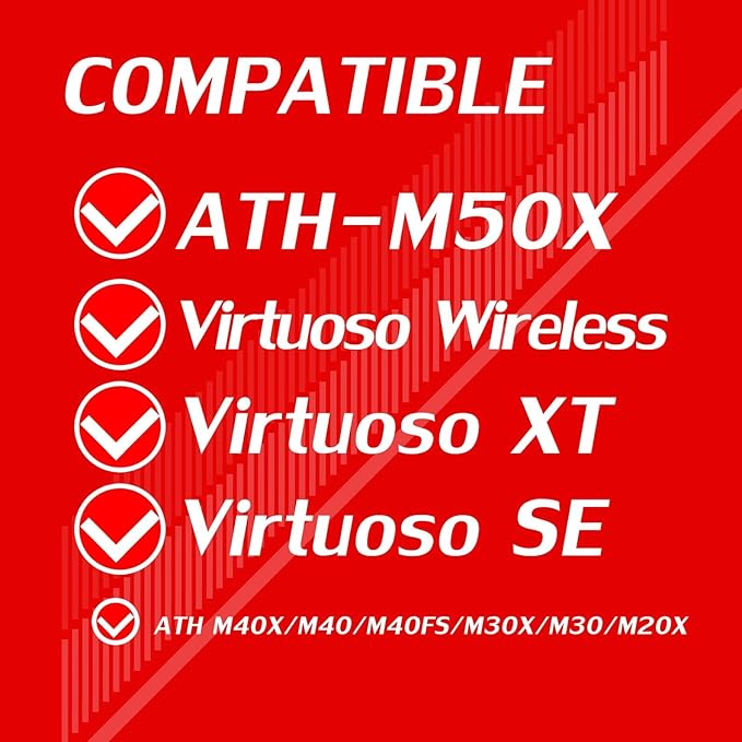 Protective Headband Cover for ATH M Series - Compatible with Virtuoso XT, SE, Wireless, M50X, M50XBT, M50, M40X & More