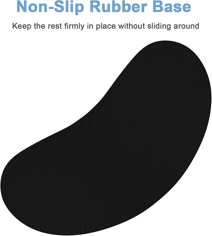 Dapesuom Mouse Wrist Rest, Ergonomic Memory Foam Mouse Wrist for Computer Desk Mats Support, Hand Rest Pad Cushion for Gaming, Office, Laptop, Men, Women, Pain Relief & Easy Typing, Lake Green