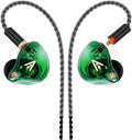Vibes 202 Wired Earbuds - HiFi in Ear Monitor Headphones – Professional Noise-Isolating Ear Buds - Clear Sound, Deep Bass & Comfort-Fit IEM Earphones - MMCX to 3.5mm, Silver Plated Cord, Carrying Case
