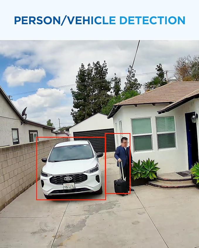 4COVR PoE Security Camera System, AI Human/Vehicle Detection, 8 Channel 8MP PoE NVR 2TB HDD, 6Pcs 8MP Wired Commercial Bullet IP Camera IP67 Night Vision, 24/7 Home Surveillance Outdoor, LY37EX8M0806