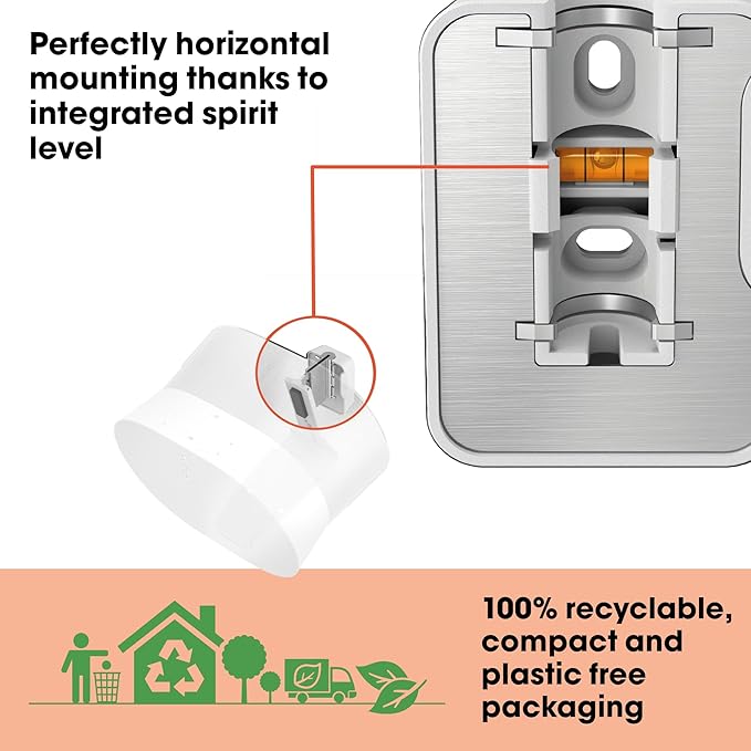 Vogel's SWM 4131 Speaker Wall Bracket for Sonos ERA 300, Max. 11 lbs (5 kg), Tiltable -30º/+30º, Swivels up to 60º (Left/Right), White, 1 Bracket