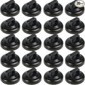 Magnet Zip Tie Mount Magnetic Zip Ties Mount Base Holder Multipurpose Wire Cable Holder Mount Wire Clips Management for Home Office Marine Electrical Wiring (D19 0.75in, 20 Piece)