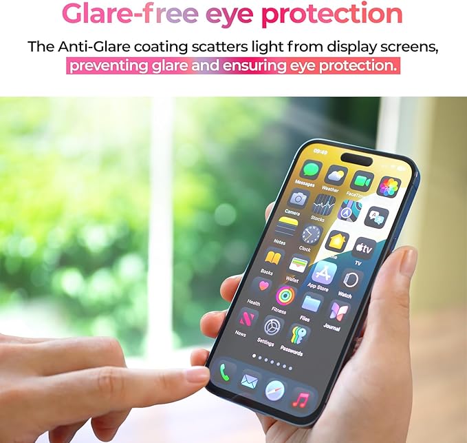 SIELO 2 Pack Matte Screen Protector, 9H Hardness Shatterproof & paper-feel PET Film, Anti-Glare & Anti-Fingerprint Case Friendly Screen Protector Film.