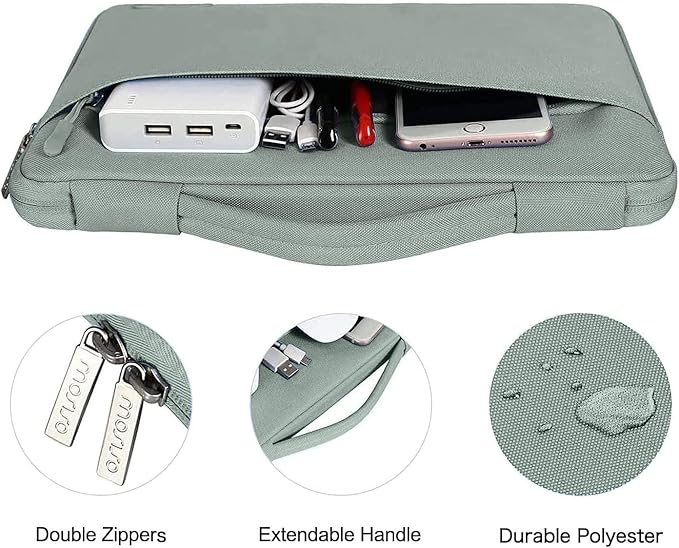 MOSISO Compatible with MacBook Air 13 inch Case 2025 2024 2023 2022 M4 A3240 M3 A3113 M2 A2681, Hard Shell&Sleeve Bag&Keyboard Skin&Webcam Cover&Screen Film for MacBook Air 13.6 inch, Antique Green